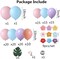 Pink Purple and Blue Balloon Garland Arch Kit with Summer Hibiscus Stickers for Tropical Hawaii Luau Party Supplies Aloha Luau Party Summer Baby Shower Birthday Decorations